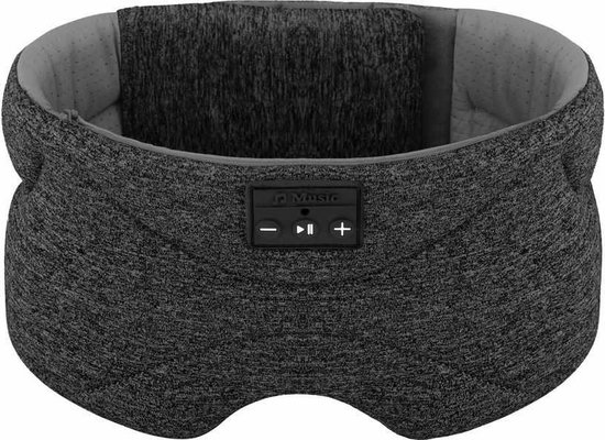 Slowwave Bluetooth Slaapmasker - 'White Noise' edition (limited) - 20 'ingebouwde' white noise geluiden (gebruik ook zonder Bluetooth/smartphone - 100% verduisterend - Ultraplatte 'spons speakers' (perfect voor zijslapers)