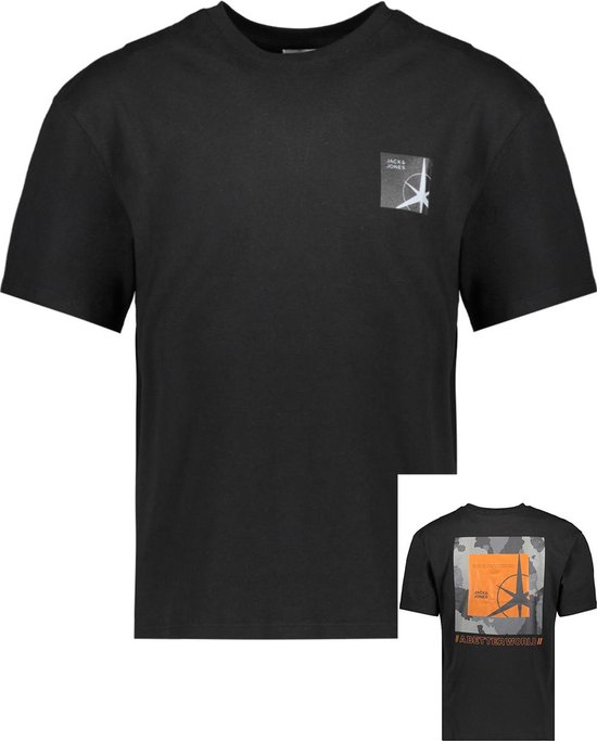 Jack & Jones T-shirt Jcofilo Tee Ss Crew Neck Sn 12229885 Black Mannen Maat - L