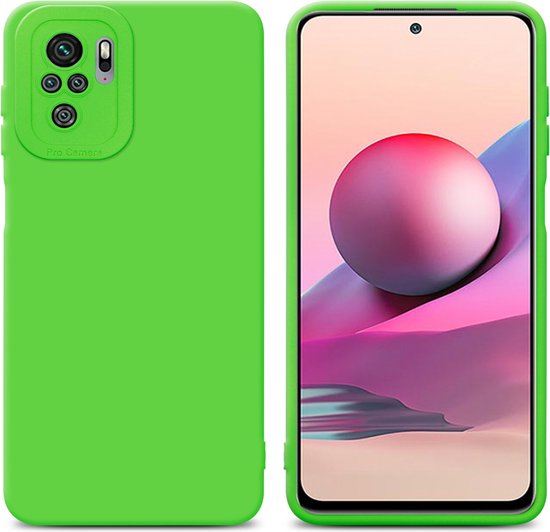 Coque Cadorabo pour Xiaomi RedMi NOTE 10 4G / RedMi NOTE 10S en VERT FLUIDE - Housse de protection en silicone TPU flexible