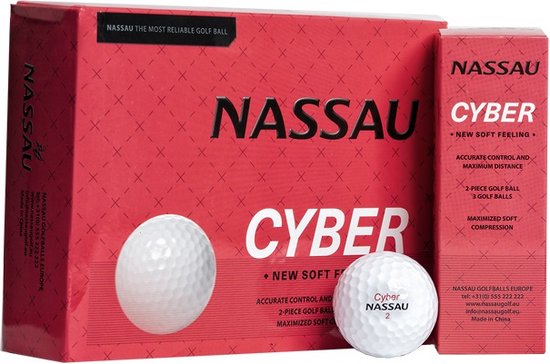 Remmen mouw Rijd weg Nassau Cyber - Golfballen - 12 stuks - Wit | bol.com