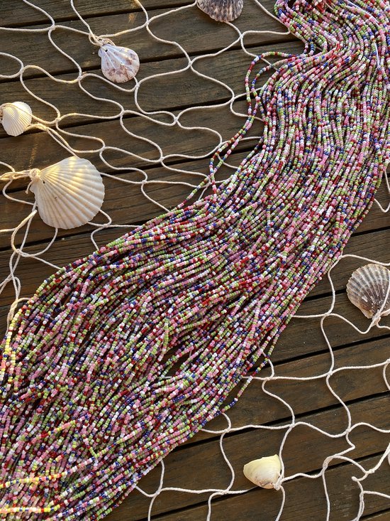 12 Stuks Afrikaanse Taille Kralen, Elastische Waist Beads Voor Vrouwen