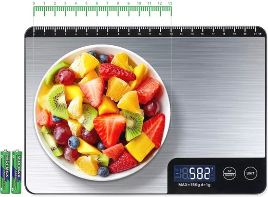 Girmi PS90 Mechanical Kitchen Scale, Scale 1 L, Housing Stainless Steel, 20 g/5 kg, Tare Function