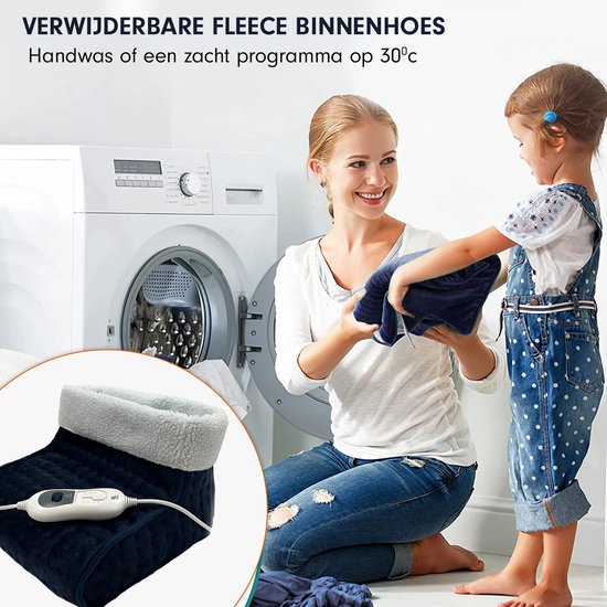 AG160 Elektrische voetenwarmer - Met Timer en Overhittingsbeveliging - 3 temperatuurstanden - Blauw