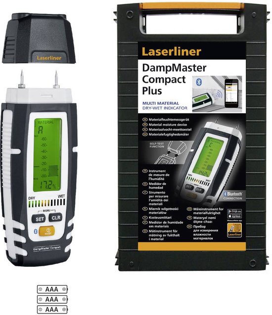 Laserliner DampMaster Compact Plus Vochtigheidsmeter met bluetooth - Laserliner