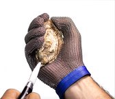 Gant ostréicole taille M - qualité restauration - inox - inox - gant cotte de mailles - gant ostréicole professionnel