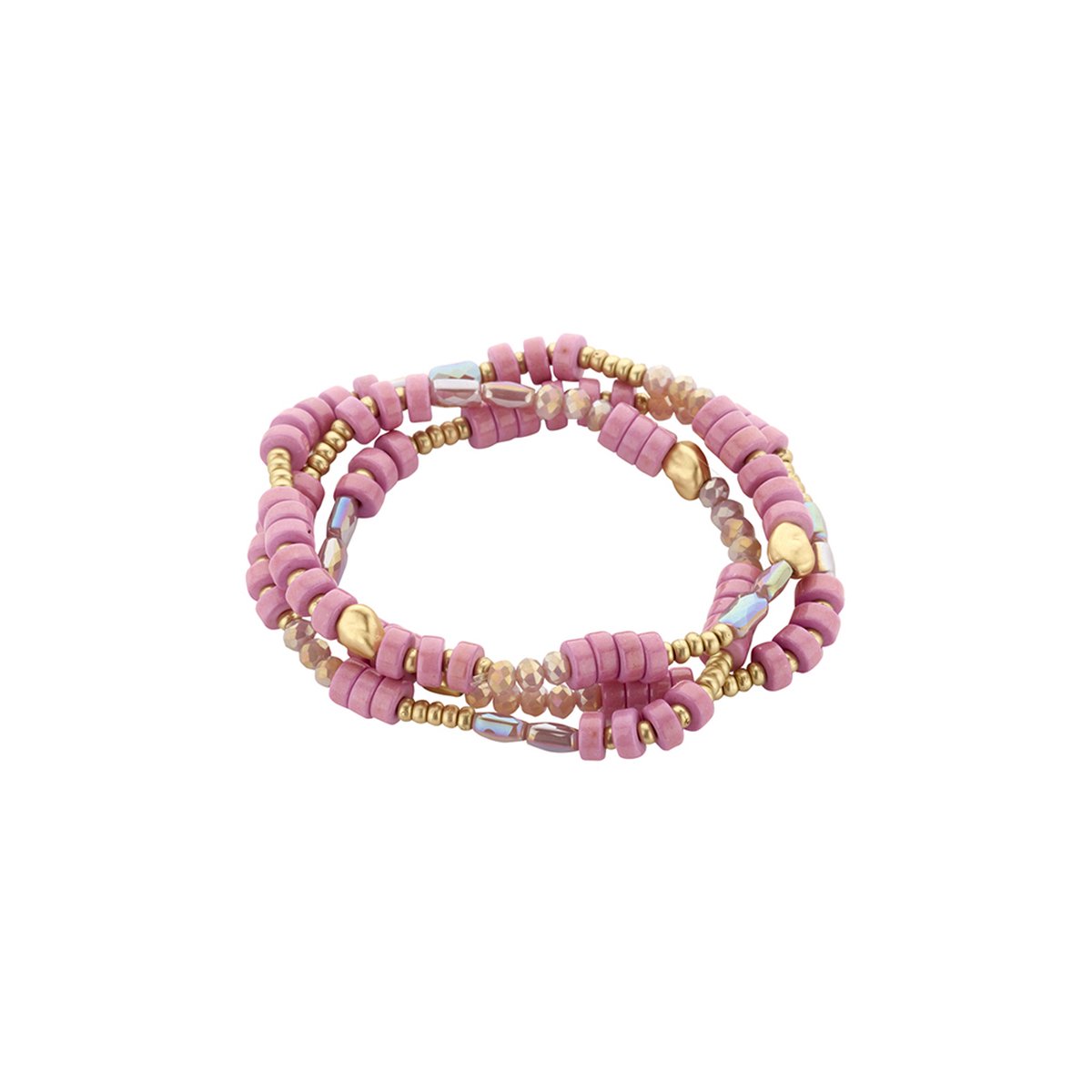 Les Cordes - Armband - PAN54 (AB) - Kleur Paars - Metaal - Sieraad Dames - Juwelen - Minimalistische armbanden