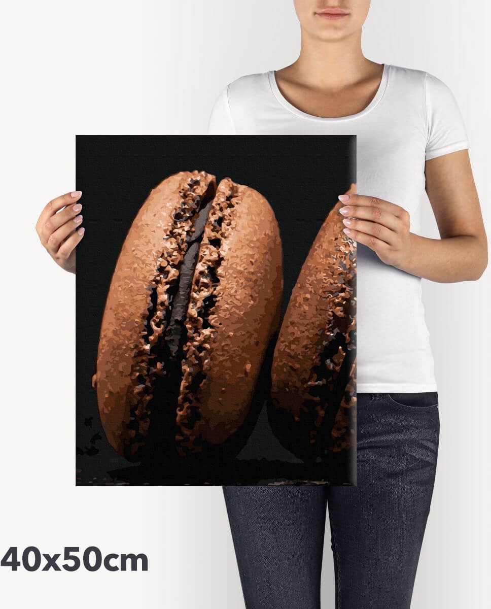Schilderen Op Nummer Volwassenen DIY Paint By Number Compleet Hobby Pakket op Frame met Vernis - ®Arty Bee - Macarons - 3x40x50cm — afbeelding 11