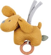 Nattou Hond Charlie - Muziek Knuffel - Karamel - 20 cm