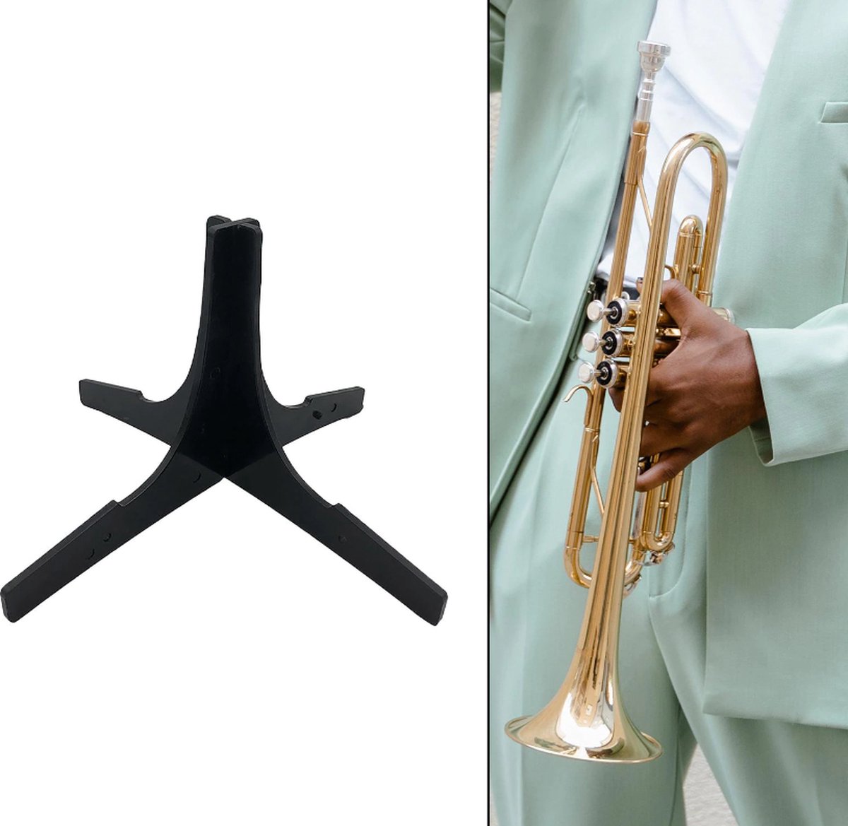 Abaodam 1 St marcherende muziekstandaard trompet mars clip muziekstandaard houder klarinet lier muziekinstrumenten muziek accessoire muziek aanbod bladmuziek haakje ijzer