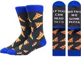 Pizza sokken met tekst 'Bring me some pizza' maat 38-43 - Cadeau tip voor pizzaliefhebbers