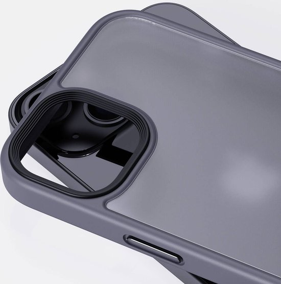 IYUPP Hoesje Geschikt voor iPhone 7 / 8 / SE 2020 / SE 2022 Hoesje - Shockproof Back Cover - Grijs Wit Transparant