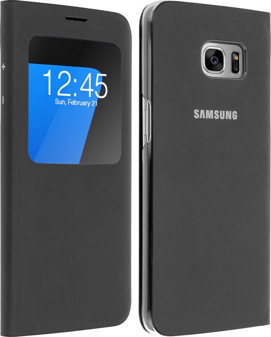 Brein Beoordeling Dollar Samsung Galaxy S7 Edge S-View Cover Zwart Origineel | bol.com