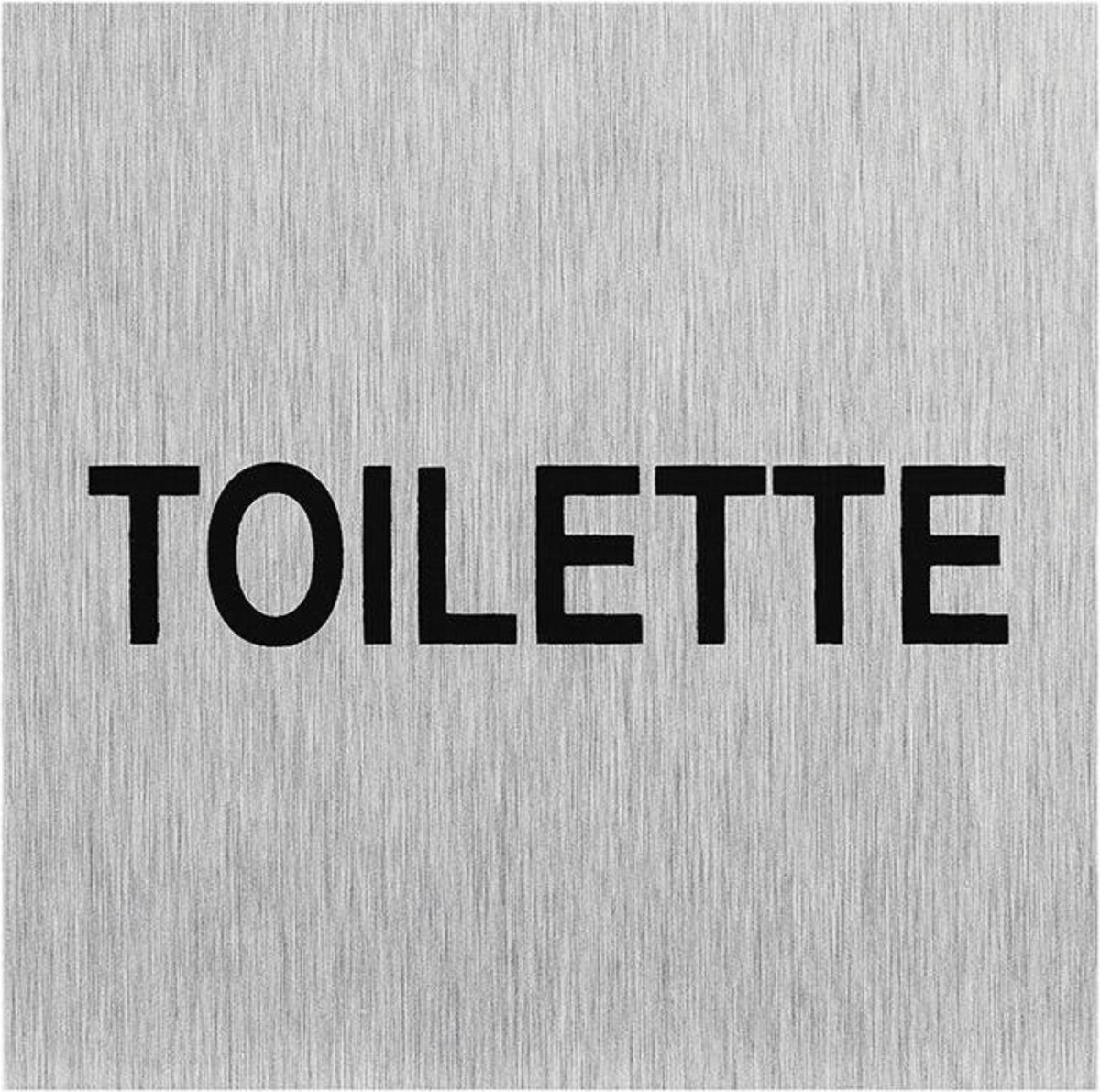 Seilflechter Stijlvol aluminium deurbordje - "Toilette" - 60 x 60 mm - eenvoudig te bevestigen