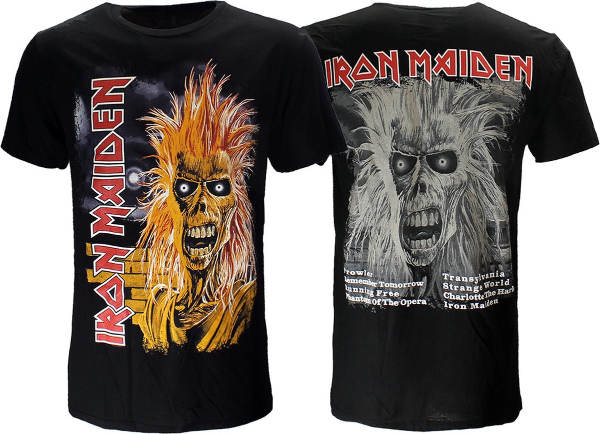 Iron Maiden First Album Tracklist T-Shirt - Officiële Merchandise - M