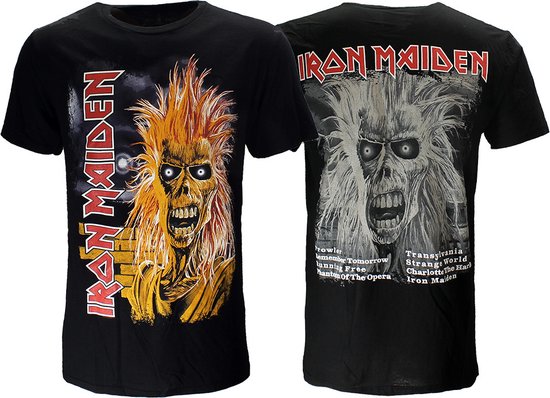 Iron Maiden First Album Tracklist T-Shirt - Officiële Merchandise - M