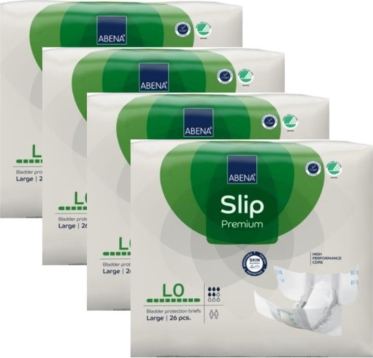 Goedkoopste ABENA Incontinentie Slip Premium L0 - Eendelig Verband ter Bescherming van Zwaar Urineverlies en (Dunne) Ontlasting - Perfecte Aansluiting door Flexibele Sluitstrips - 104 Stuks