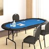 Afbeelding van het spelletje vidaXL Pokertafel voor 10 spelers inklapbaar 206x106x75 cm blauw