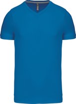 Tropisch Blauw T-shirt met V-hals merk Kariban maat 4XL