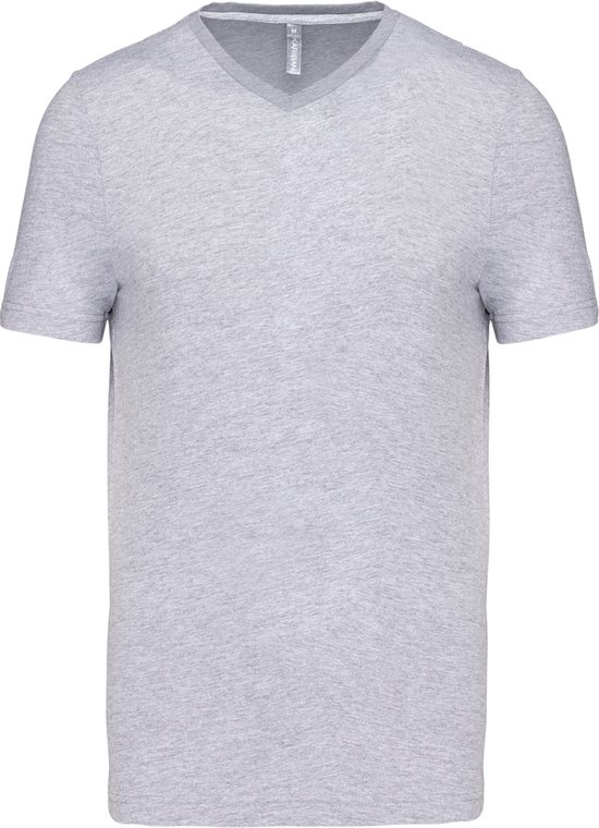 Oxford Grijs T-shirt met V-hals merk Kariban maat 4XL