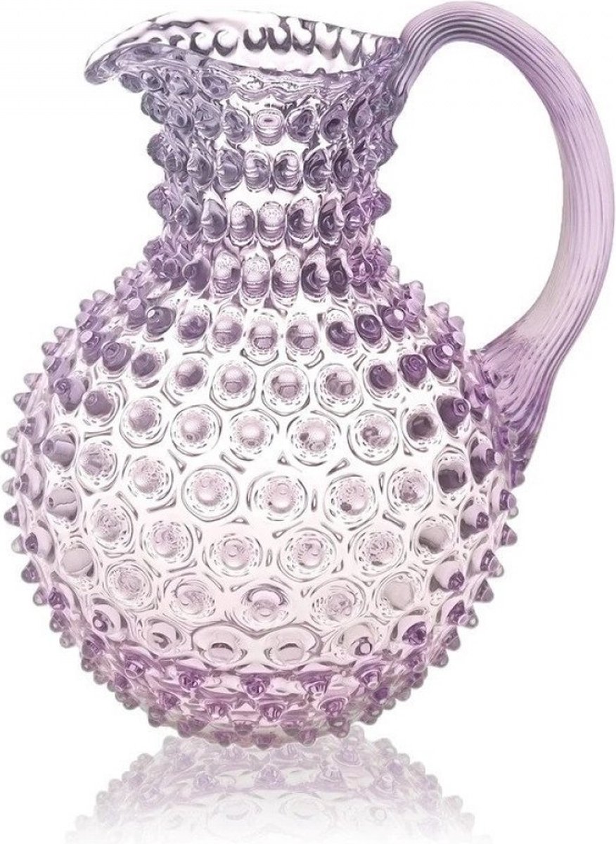 Anna von Lipa - Waterkan Schenkkan Glas Dots Karaf Kan - Paris Hobnail Karaf 2L lilla paars