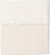 Koeka dekentje voor ledikant Napa - katoen met cotton fleece - wit - 100x150 cm