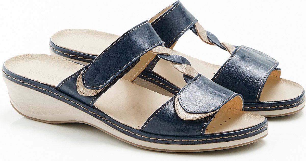 Damart - Iriserende muiltjes met volledige opening Piedical - Dames - Blauw - 40