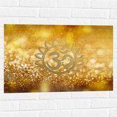 Muursticker - Hindoe Symbool Versierd door Gouden Details - 75x50 cm Foto op Muursticker