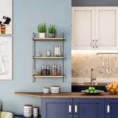 Skye Decor, Wandplank, Pulalis, Gemelamineerde spaanplaat, Atlantisch grenen, 40 x 20 x 66 cm