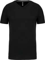 Zwart T-shirt met V-hals merk Kariban maat XL