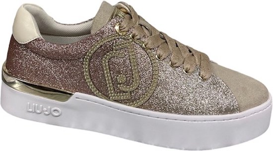 Liu Jo - Maat 41 - Dames Sneakers All Over Glitter - Sand