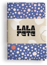 La La Fete - Furoshiki doeken - doorgeef inpakpapier - inpakstof - DEAUX DOTS COBALT BLUE - 50