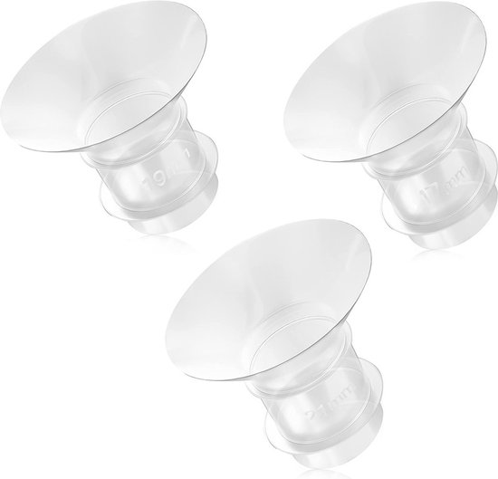 Borstschild - Aidmom - Borstschildverkleiners - elektrische draadloze borstkolf verkleiners – borstkolven – BPA vrij - 17mm 19mm 21mm – borstvoeding – set van 3 stuks