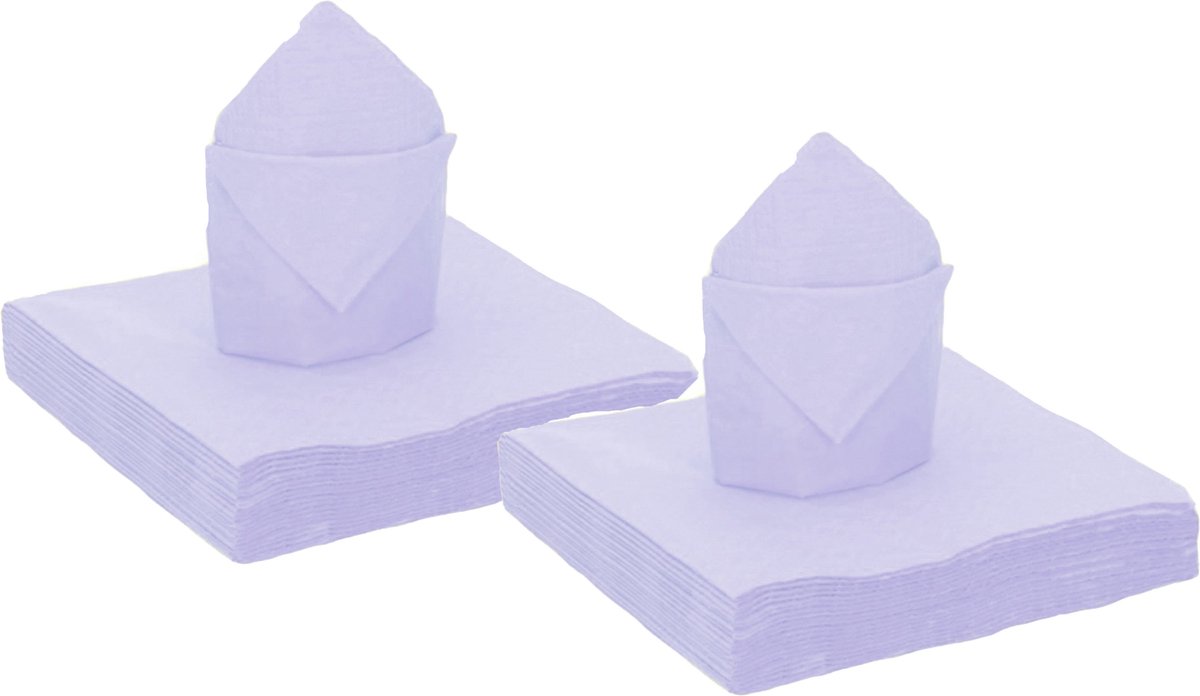 Santex feest servetten - 40x stuks - lila - 40 x 40 cm - papier