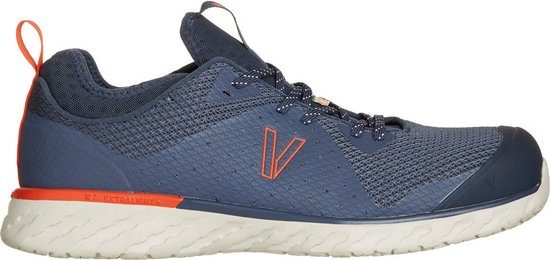 Vismo werkschoenen Revolt S3 ESD navy blauw rood maat 44 XL Extralight bol