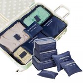 Packing Cubes set 6-Delig Navy - Compression Cube - Koffer Organizer set - Koffer Organizer - Compression Packing Cubes