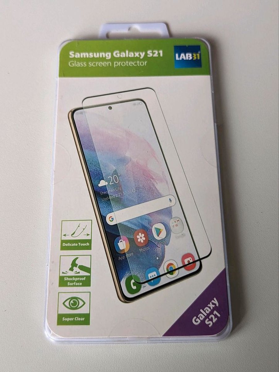 Lab31 Screenprotector Glas voor Samsung Galaxy S21