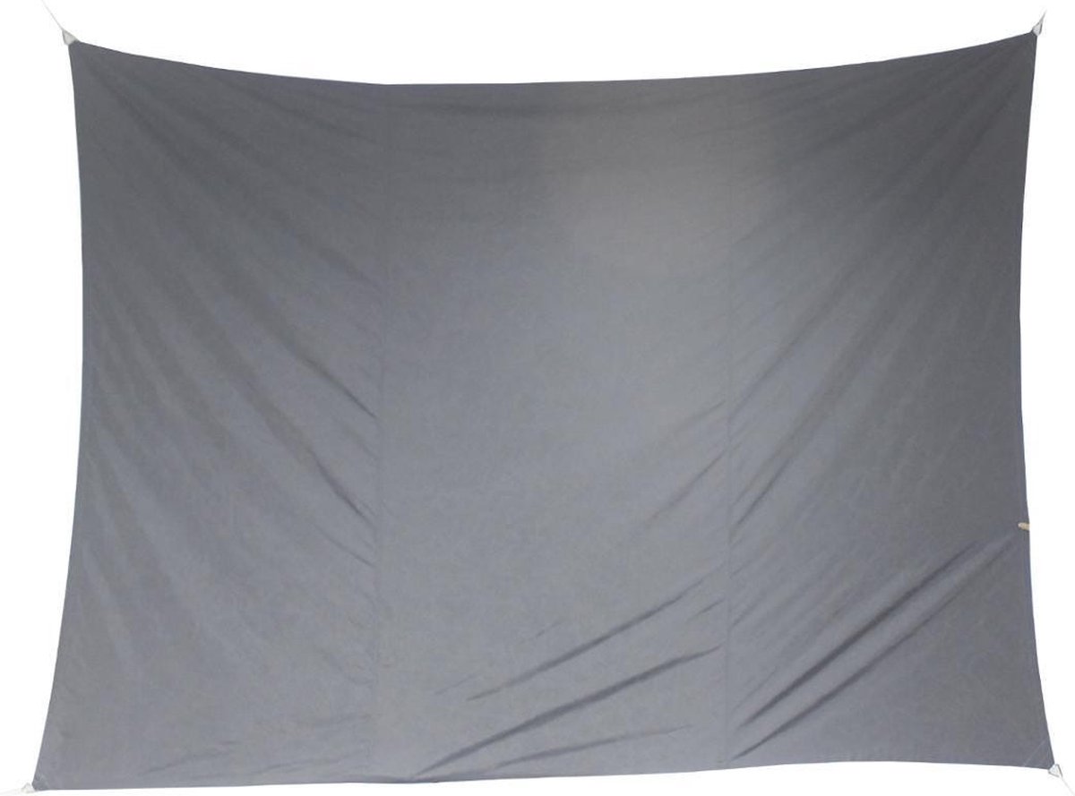 Premium kwaliteit schaduwdoek/zonnescherm Shae rechthoekig grijs - 3 x 4 meter - Terras/tuin zonwering