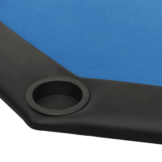 Thumbnail van een extra afbeelding van het spel vidaXL Pokertafelblad voor 8 spelers inklapbaar 108x108x75 cm blauw