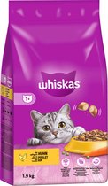 Whiskas Katten droogvoer, Adult 1+, met kip, 1.9 kg
