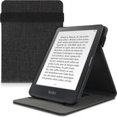 kwmobile Hoesje geschikt voor Kobo Clara HD - Met polsriem en standaard - e-Reader beschermhoes in donkergrijs