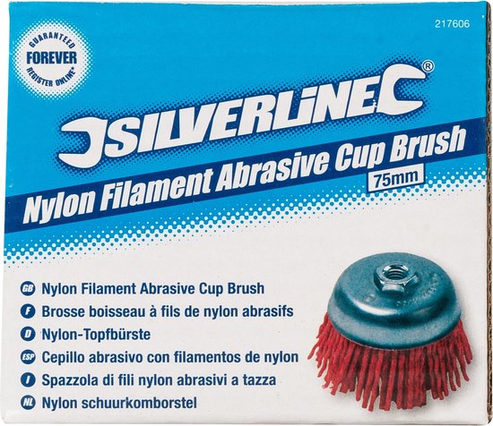 Brosse à tasse à récurer en nylon Silverline