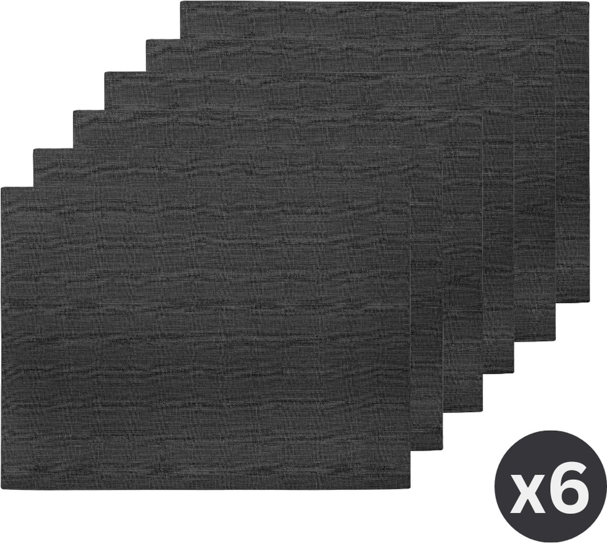 Placemat TRITON, SET/6, 33x45cm, zwart