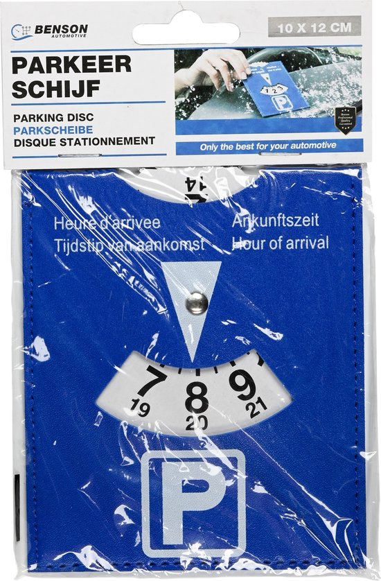 Disque de Stationnement Parking Disc Européen Zone Bleue 10 x 12 cm