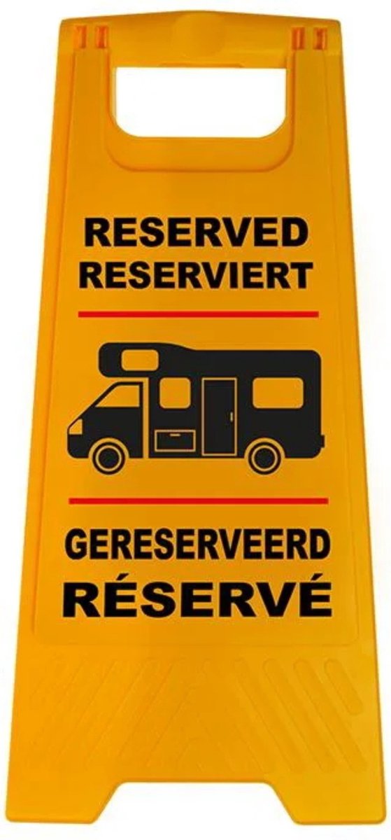 ProPlus Markeerbord "Gereserveerd" - Opvouwbaar - Hoogte 58 cm - Geel van ProPlus — afbeelding 2