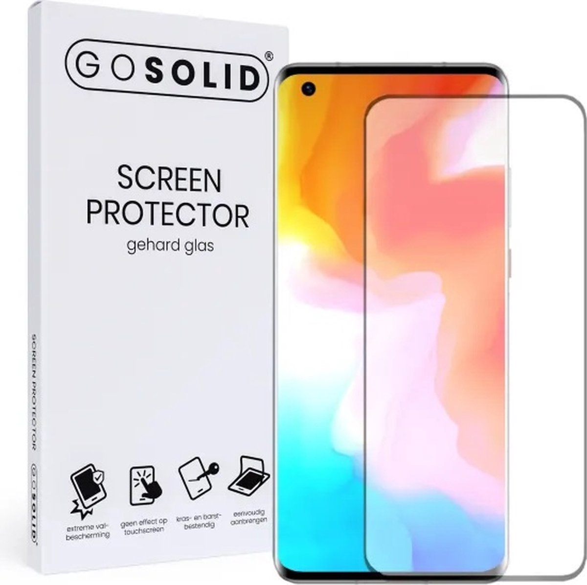 GO SOLID! ® Screenprotector geschikt voor Oppo Find X3 Lite - gehard glas