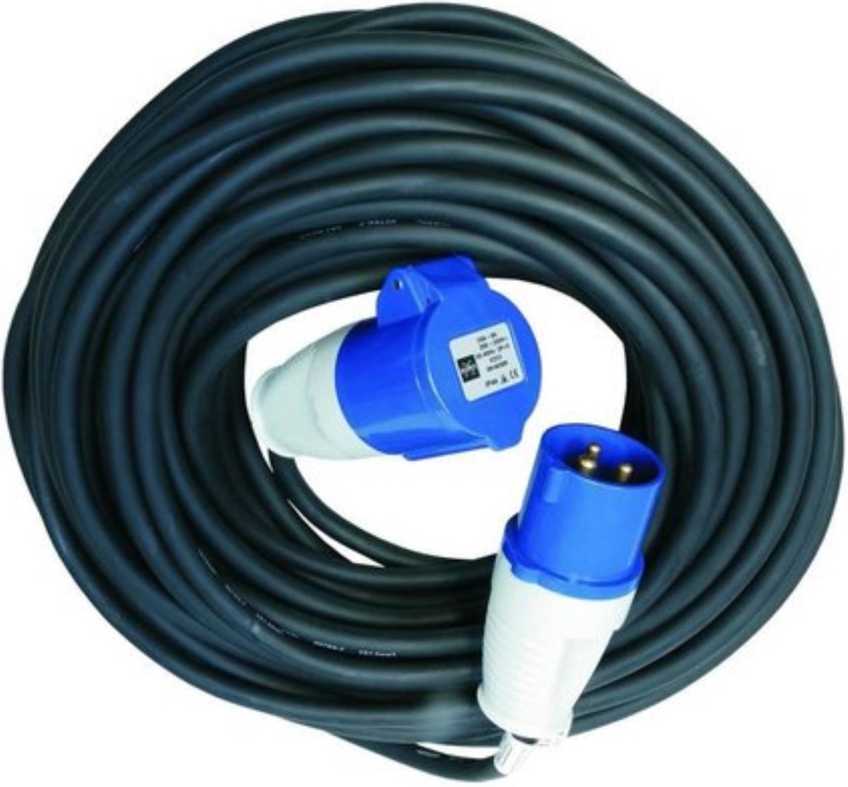 Benson Verlengkabel - Neopreen - IP44 - 20 meter - Blauw - Caravan/Camper/Boot — afbeelding 4