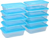 Tom Boîtes de rangement 600 Ml Transparent / bleu 20 pièces