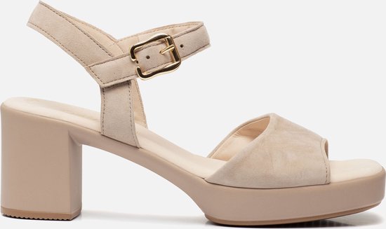 Gabor Sandalen met hak beige Suede - Dames - Maat 37