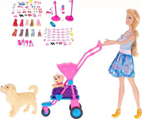Barbie Dream Besties Pop en Accessoires, Teresa, beweegbare modepop met bruin haar en haarclips, 10 onderdelen met videogamethema, HYC23