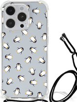 Doorzichtige Silicone Hoesje Geschikt voor iPhone 14 Pro Pinguïn